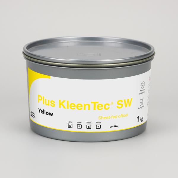 Plus Kleentec SW yellow - офсетная краска для листовой печати желтая, 1кг