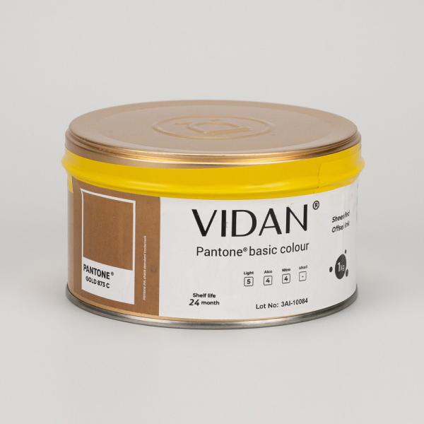 Vidan Gold 873 С - золотая металлизированная офсетная краска, 1кг