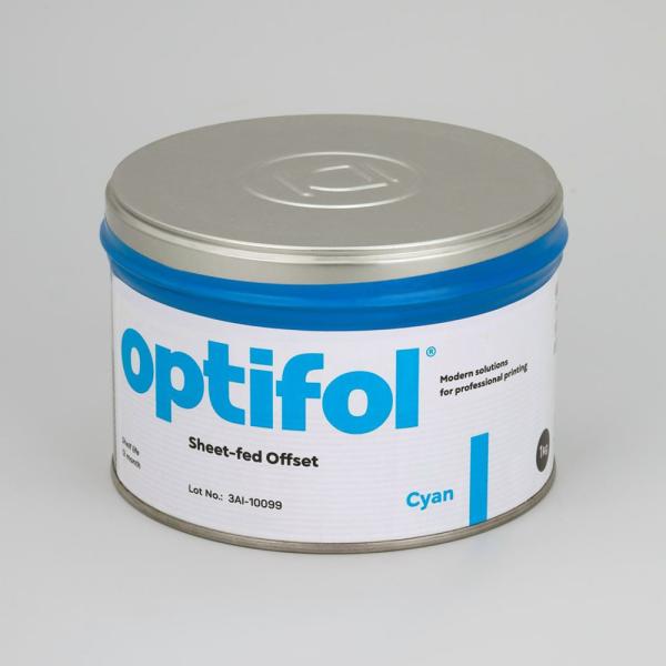 Optifol cyan – фолиевая краска для офсетной листовой печати синяя 