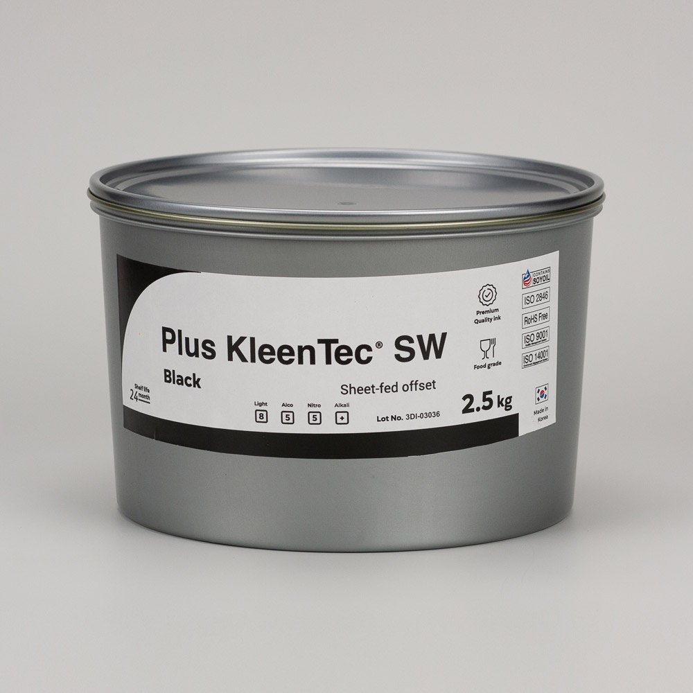 Plus Kleentec SW black - офсетная краска для листовой печати черная, 2,5кг