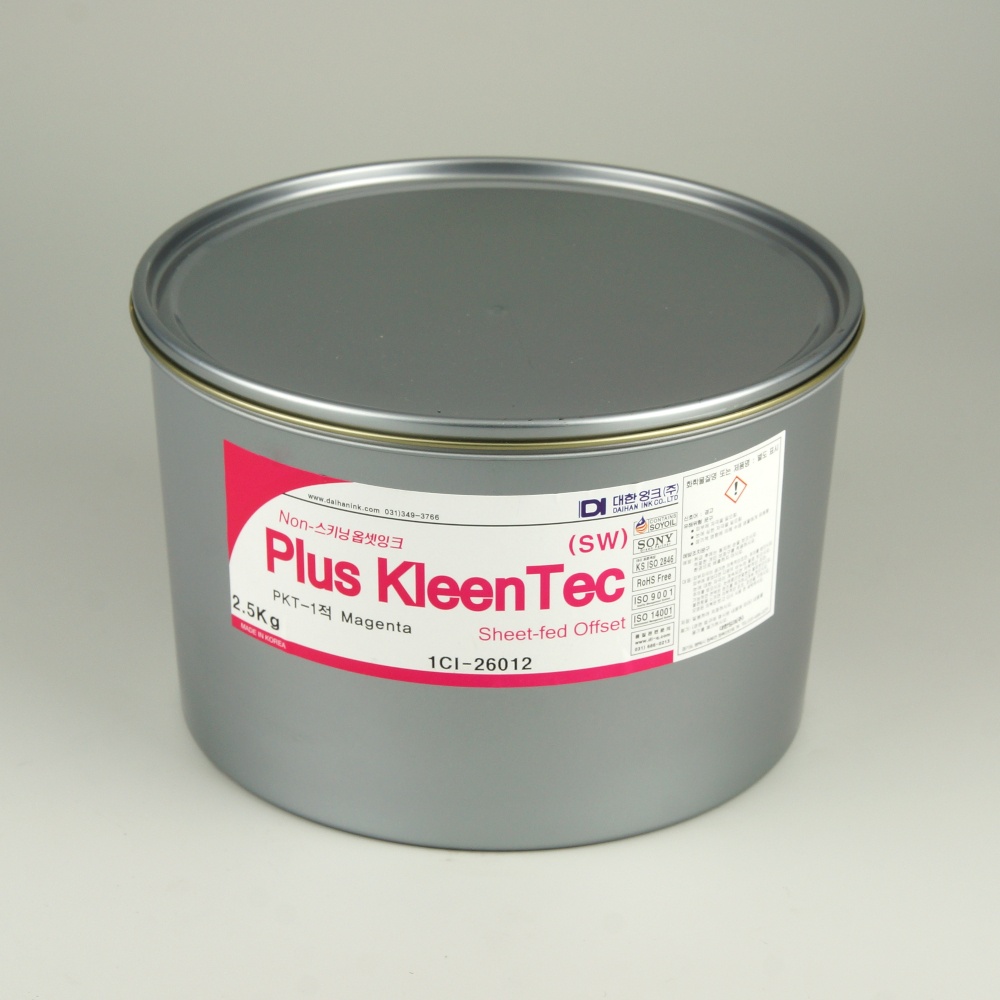 Plus Kleentec SW magenta - офсетная краска для листовой печати пурпурная, 2,5кг