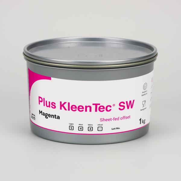 Plus Kleentec SW magenta - офсетная краска для листовой печати пурпурная, 1кг