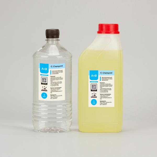 Chemprint (Chembyo) Fount Cleaner A+B - средство для быстрой очистки системы увлажнения печатных машин, 1л+1л.
