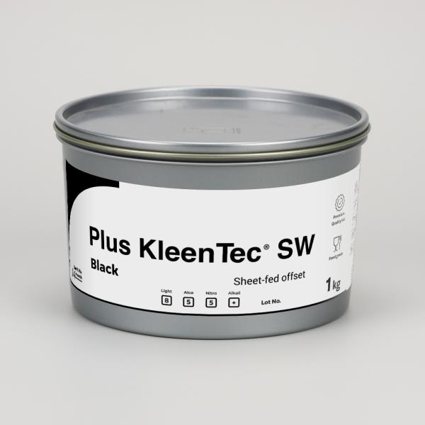 Plus Kleentec SW black - офсетная краска для листовой печати черная, 1кг
