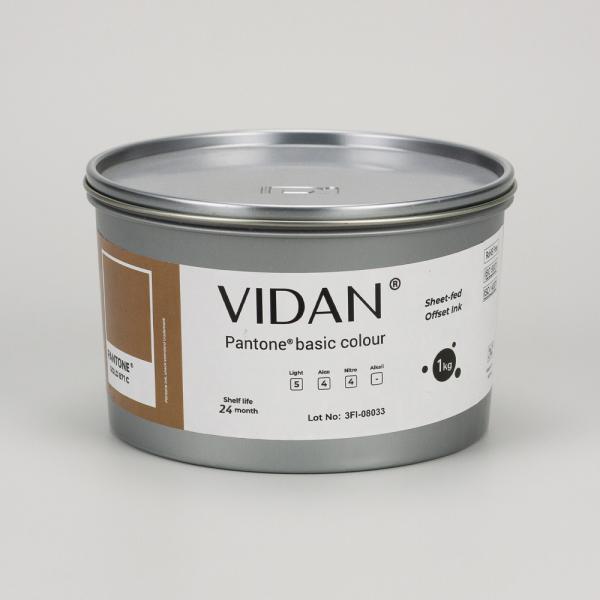 Vidan Gold 871 С - золотая металлизированная офсетная краска, 1кг