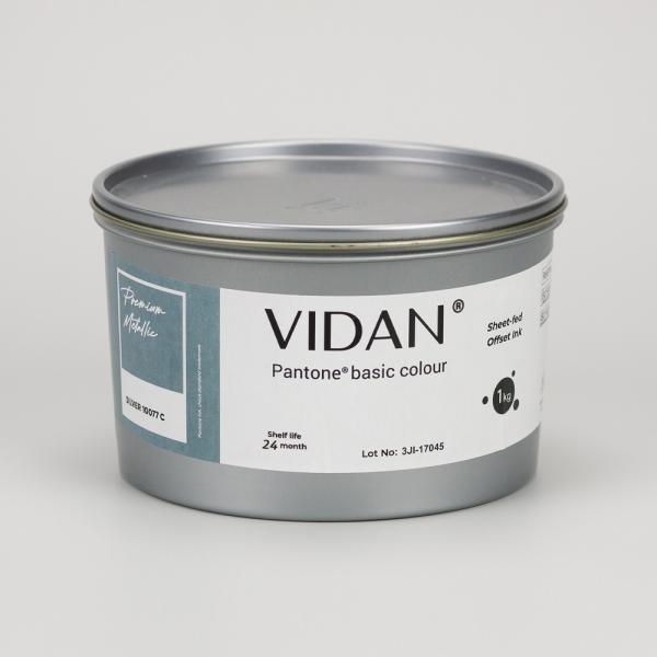 Vidan Silver 10077 С - серебряная металлизированная офсетная краска, 1кг