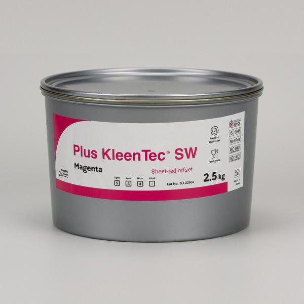 Plus Kleentec SW magenta - офсетная краска для листовой печати пурпурная, 2,5кг