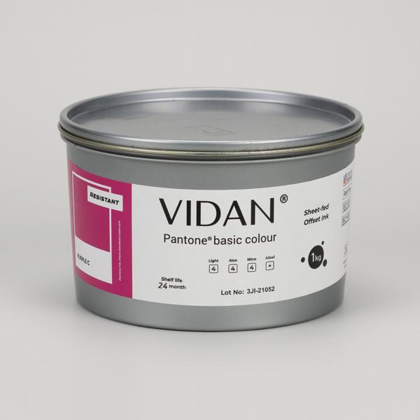 Vidan Pantone Purple C Resistant - стойкая офсетная краска для листовой печати, 1кг