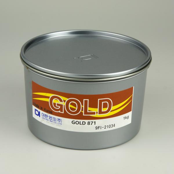 Gold 871 - золотая металлизированная офсетная краска, 1кг